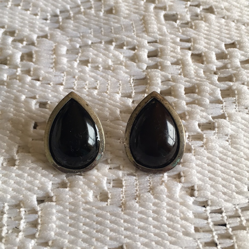Teardrop Enamel Earrings